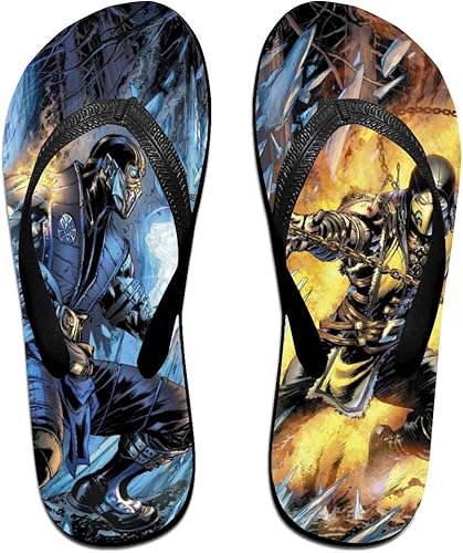 Amazon Planet Offar ビーチサンダル Mortal Kombat モータルコンバット サンダル ビーチシューズ スリッパ メンズ レディース ファッション 履き心地抜群 通気 滑り止め アウトドア 男女兼用 夏 Planet Offar シューズ バッグ