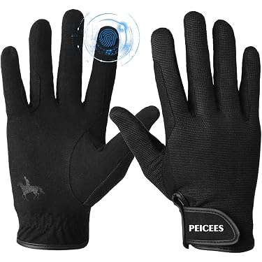 Guantes De Equitación AK Love - Unisex (Adultos/Niños) - Transpirables Y Con Toque Táctil