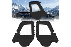 OFIG Soft Upper Doors Side Doors Compatible with Hisun 500 700, Axis 500 700 Coleman 500 700 Massimo MSU 500 Waterproof Upgraded Zipper Cab Enclosures,Work with Side Mirror Windshield Roof