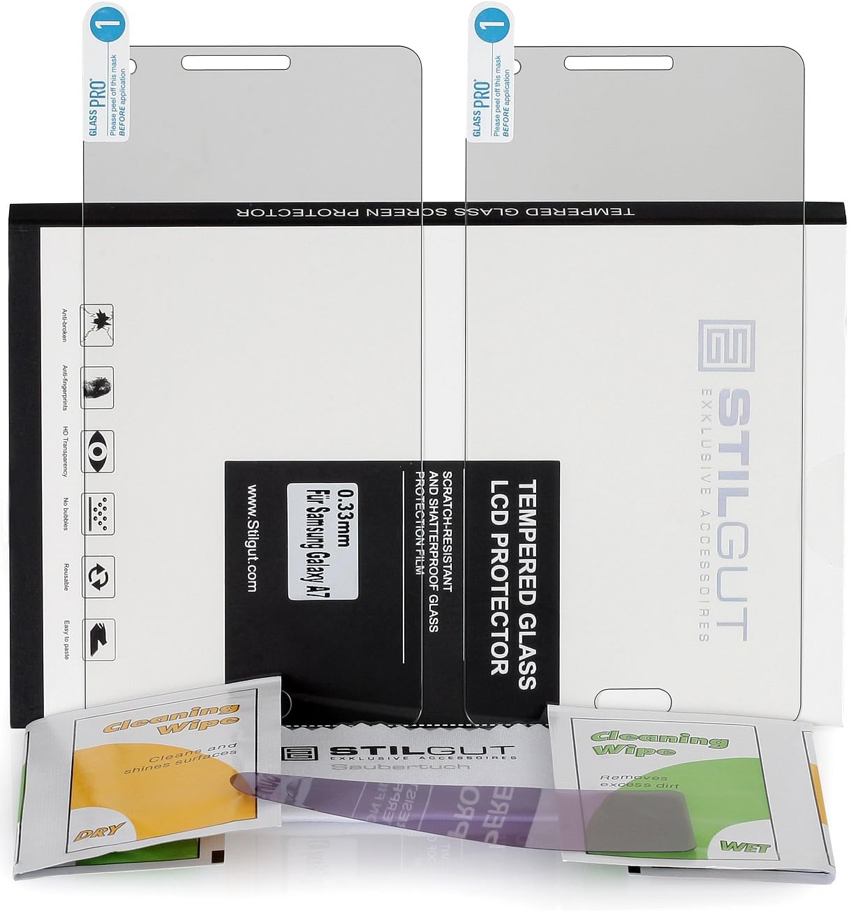 StilGut 2 x Tempered Glass Screen Protector for Samsung Galaxy A7 - Image 5