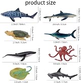 TOYMANY 24PCS Mini Sea Animals Figures Realistic Ocean Figurines Cake Topper view 4