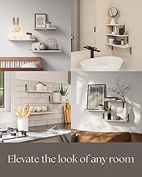 BAYKA Wall Shelves for Bedroom Decor, Floating Wall