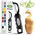 Spring Chef Premium Swivel Vegetable Peeler, Soft Grip Handle and Ultra Sharp Stainless Steel Blades - Perfect Kitchen Peeler