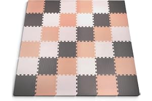 BalanceFrom Foam Floor Tiles for Kids - Non-Toxic Comfortable Baby Play Mat and Interlocking Foam Tiles for Crawling & Develo