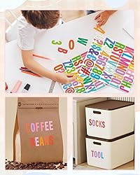 Uniclife 10 Sheets Letter Stickers, 500 Pcs