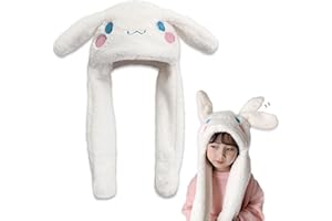 Roffatide Anime Ear Moving Jumping Hat Fluffy Beanie Cap Soft for Women Girls