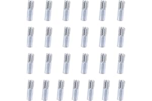 Cimeton 25Pcs 1/4'' Premium Iron Concrete Knurled Drop in Anchors Set, Zinc Plated Surface Expansion Drop-in Anchors for Soli