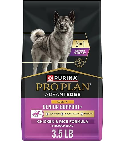 Amazon.com: Purina Pro Plan AdvantEDGE Senior Support Plus Small Breed  Shredded Blend Chicken and Rice Formula Dry Dog Food - 3.5 lb Bag : Pet  Supplies
