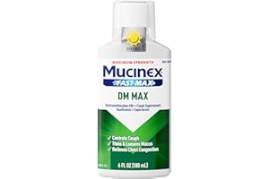 Mucinex DM Max Liquid Cough & Cold Medicine for Adults, Cold and Flu Medicine for Excess Mucus Relief, Guaifenesin & Dextromethorphan Expectorant & Decongestant for Adults, Dr Recommended, 6.0 Fl Oz