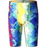 DEVOROPA Boys Swim Jammers Youth Competitive Swim Team Trunks Racing Swimsuit Athletic Swimming Shorts Slim/Standard/Husky