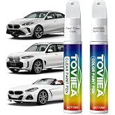 Toviiea Alpine White(300) Touch Up Paint for BMW | 2-In-1 Car Scratch Remover Pen, Car Paint Scratch Repair Kit for Scratches, Chips &amp; Nicks,2-PCS SET