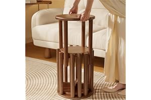 Stackable Stools Set of 4,Wooden Side Tables Stool,18 Inch Stool,No Installation Required, Versatile Stackable Round Stools f