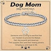 OAVOOK Dog Mom Gifts for Women: Paw Print Bracelet for Her - Christmas, Birthday, Valentine's Day