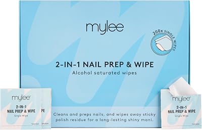 MYLEE 200pcs Gel Polish Prep & Wipes 2-in-1 Nail Cleanse Sticky Removal