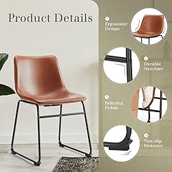 JHK 18 Inch Counter Height Bar Stools Set of