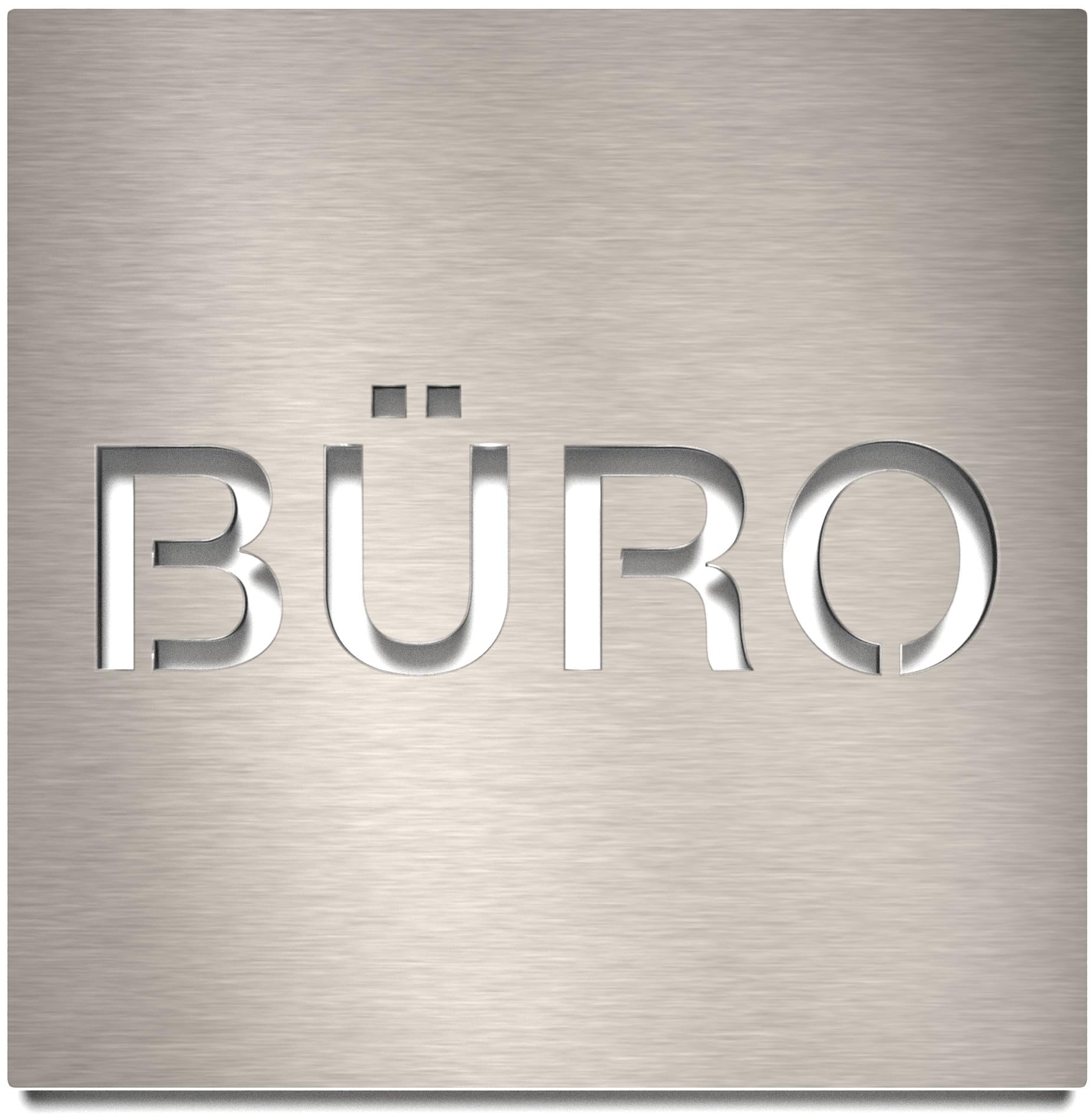 Stainless Steel Notice Sign - Office - Self Adhesive & Easy Care - H.66.E