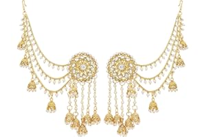 Jewel India Ethnic Bollywood Fashion Jewelry Traditional Bahubali Indian Long Gold Partywear Jhumka Jhumki Chandbali Wedding Earrings
