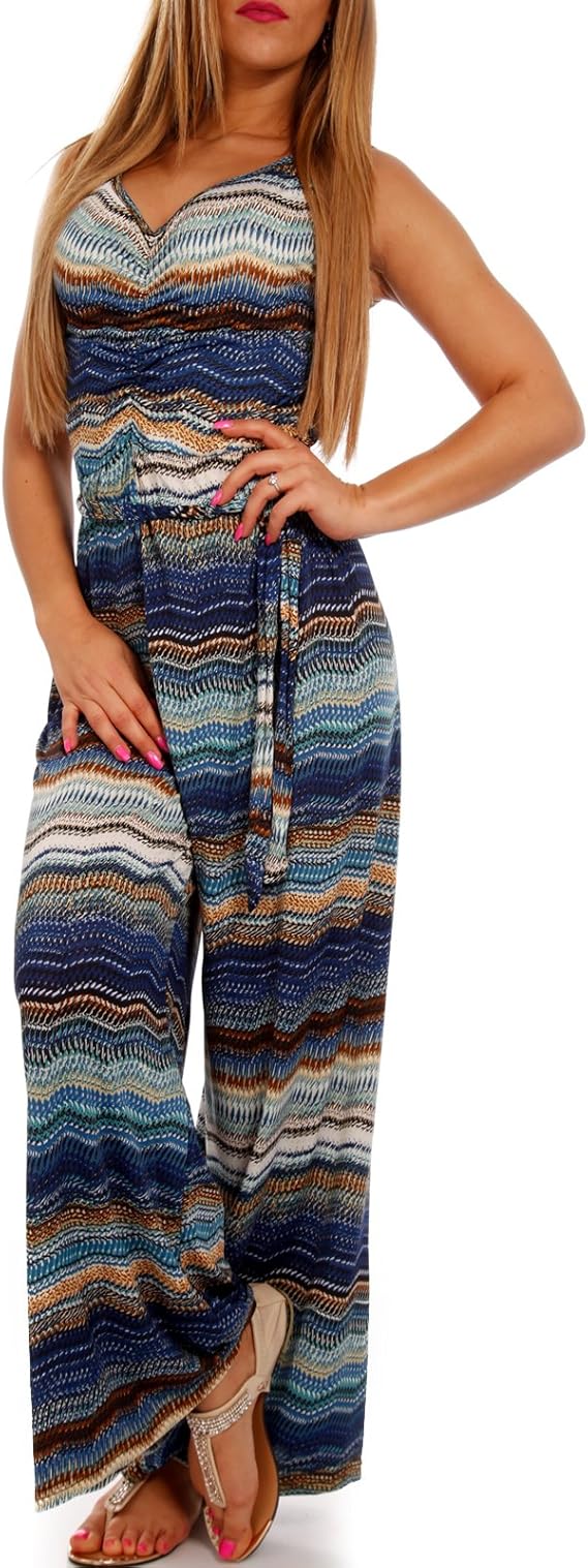 YoungFashion Damen Jumpsuit Stylisches Strand Overall Langes