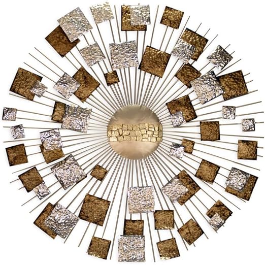 Kunstloft Extravagante Metall Wandskulptur Divine Spark 80x80x3 5cm Design Wanddeko Xxl Handgefertigt Metallbild Wandrelief Abstrakt Sonne Kupfer Gold Wandbild Modern Amazon De Kuche Haushalt