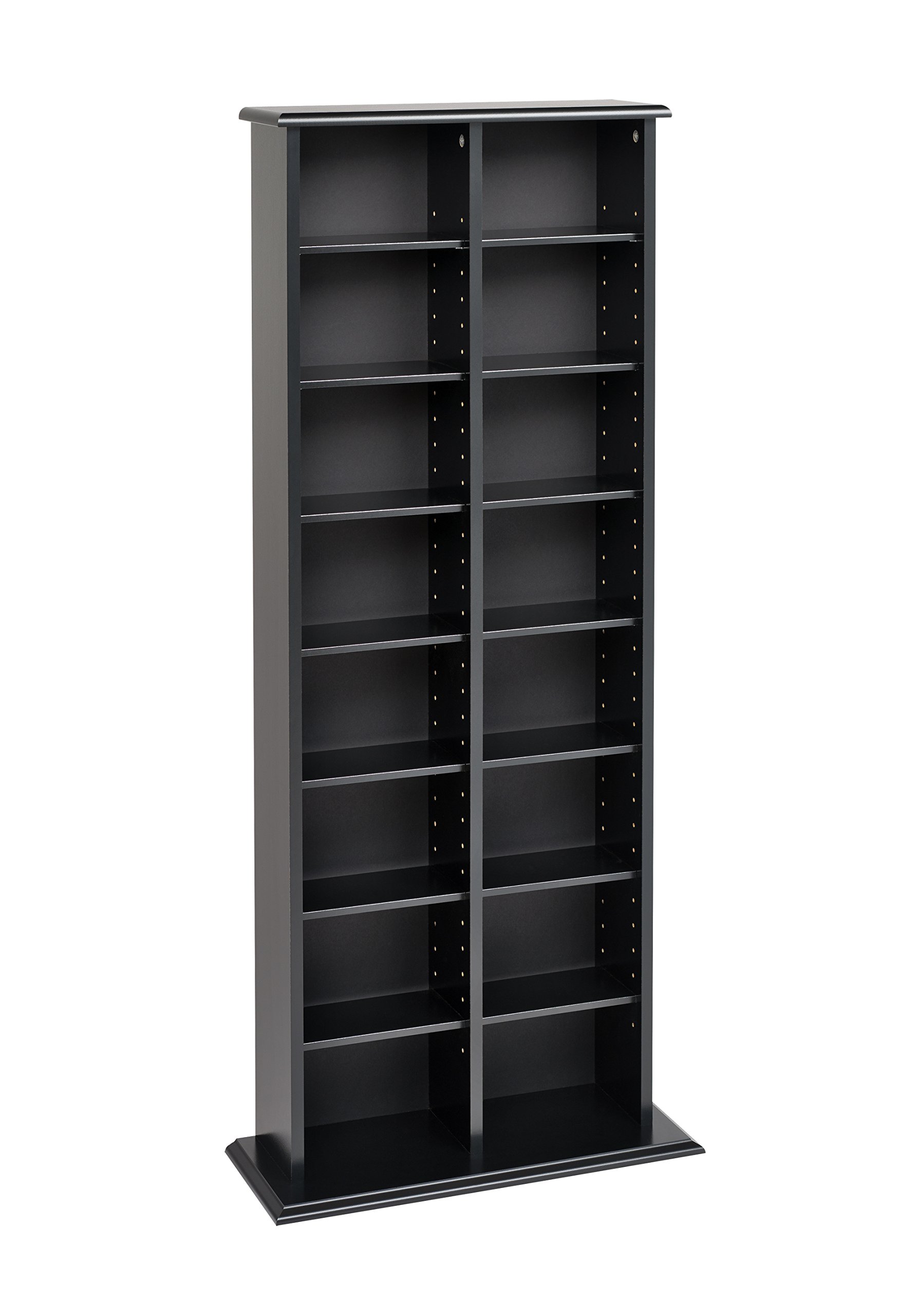 Prepac BMA-0320 Double Media (DVD,CD,Games) Storage Tower, Black