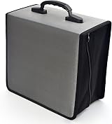 alavisxf xx 432 Capacity CD Case Heavy Duty Zipper Organizer Grey