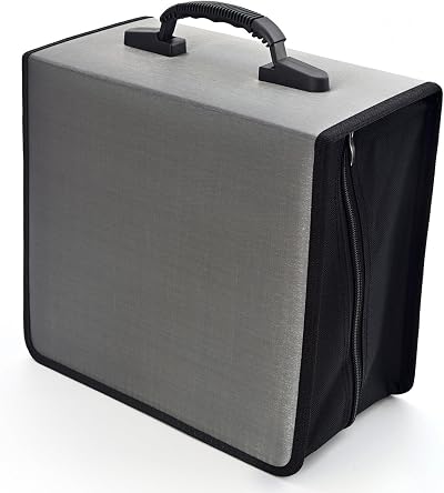 alavisxf xx 432 Capacity CD Case Heavy Duty Zipper Organizer Grey
