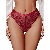 Avidlove Women Sexy Panties Lace Cheeky Panty Rhinestone Bikini Underwear 1-4 Pack