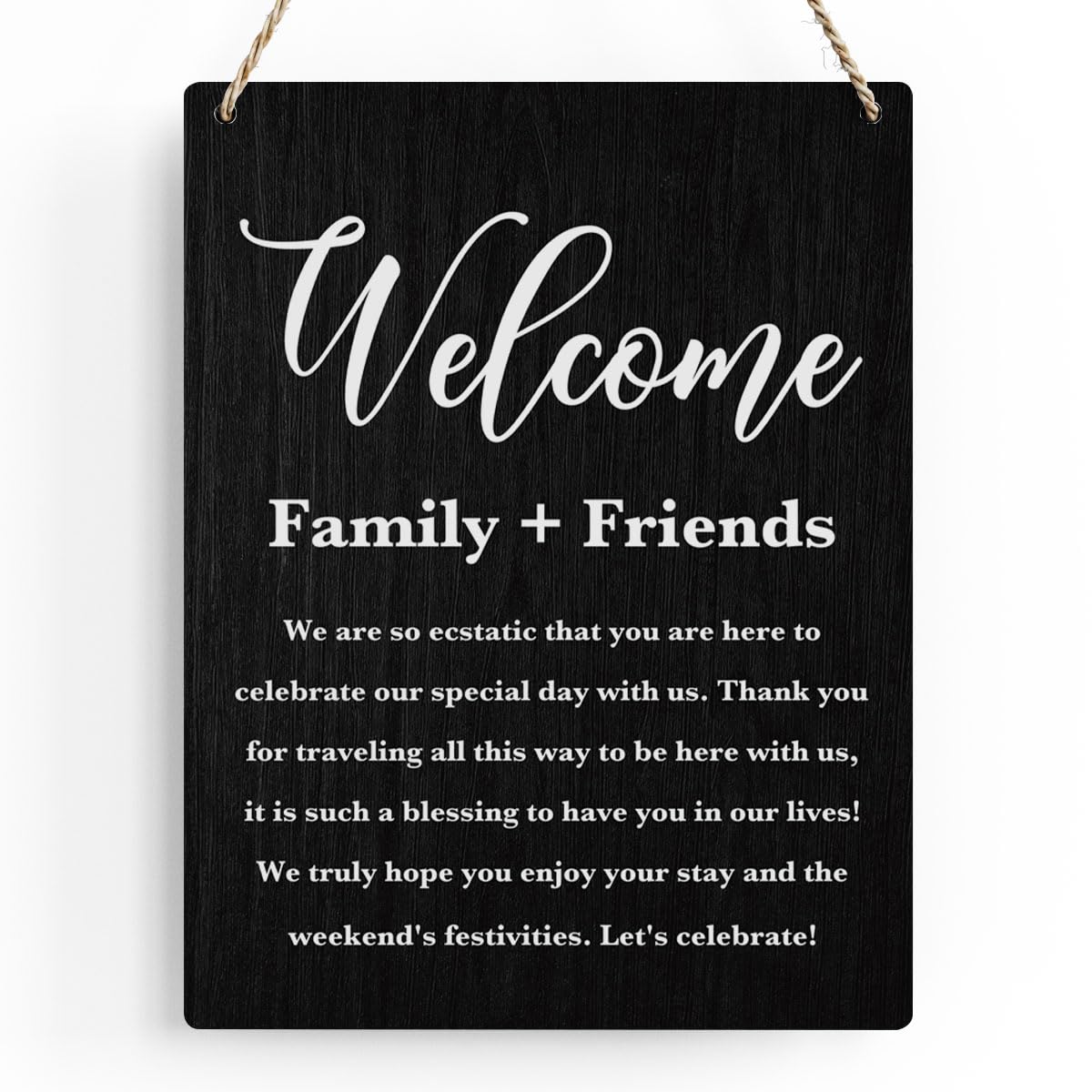 Photo 1 of BELLOWDEER Rustic Wedding Welcome Signs, Boho Wedding Decor Engagement Wedding Decorations, Bridal Shower Engagement Party Decorations Wedding Signs 8x10 Inches (Black)