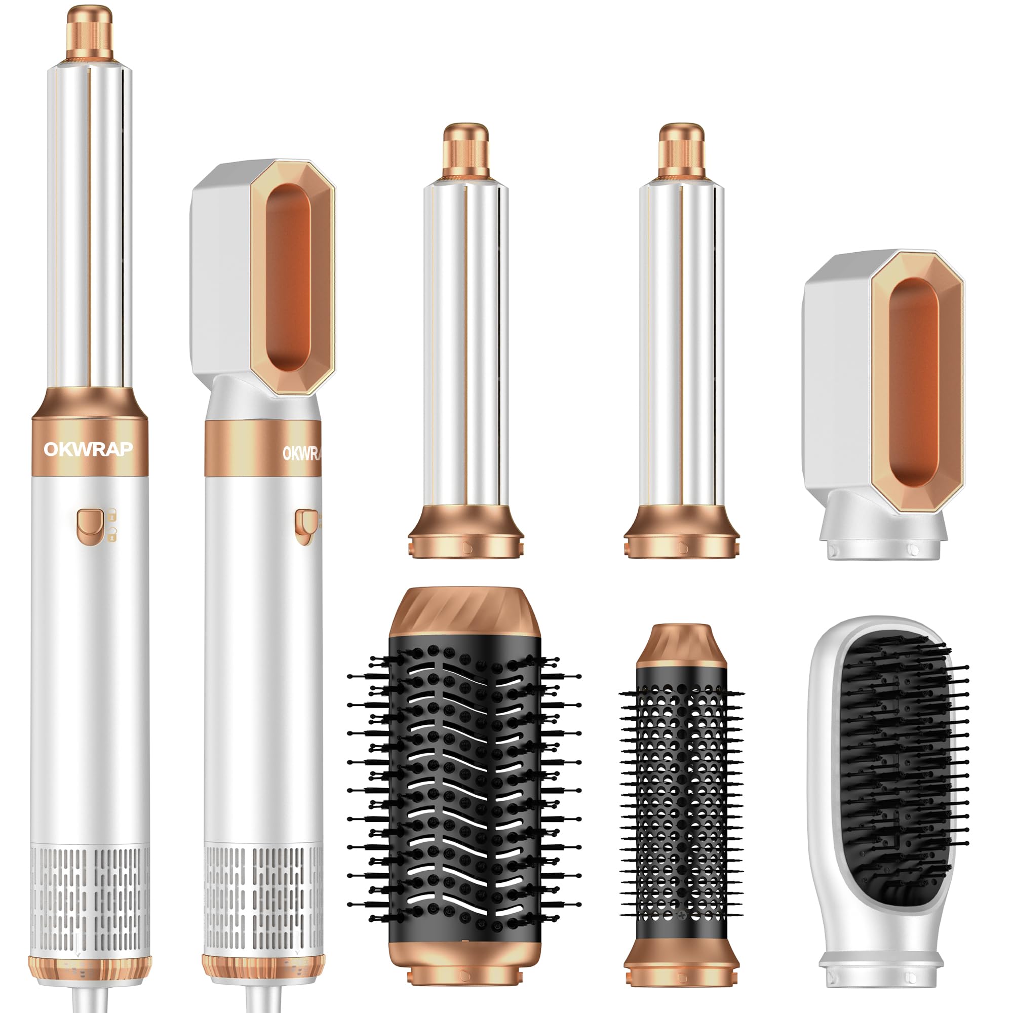 Photo 1 of Hair Dryer Brush,6 in 1 Professional Hot Air Styler,Powerful Air Curling Wrap Styler,Negative Ionic Hair Dryer Fast Drying, Multi Hair Stylerfor Curling Volumizing Straightening Styling
