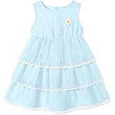 Coedody Baby Girl Dress Baby Girl Casual Clothes Spring Summer Sleeveless Toddler Girls Dresses 6M-4T