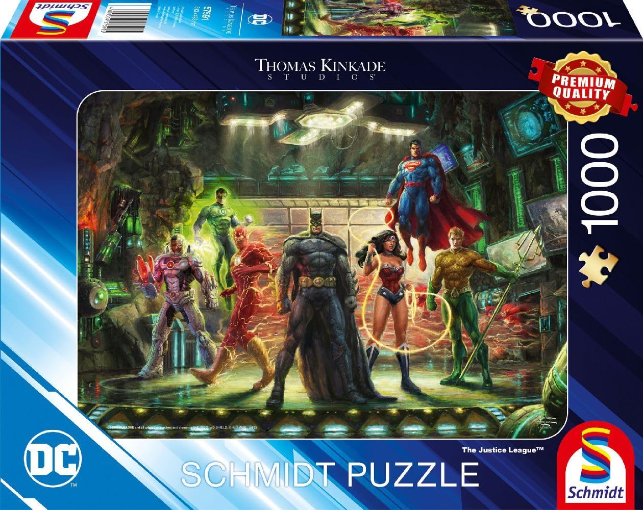 Schmidt | Thomas Kinkade: The Justice League 1,000 -Piece | Jigsaw Puzzle | Ages 12+ |, Coral 1770