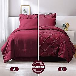 JOLLYVOGUE King Size Comforter Set 7 Pieces, Dark