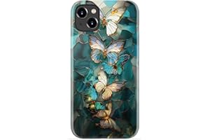 MERRO for iPhone 14 Case/iPhone 13 Case,Cute Aesthetic Y2K Phone Cover with Wildflower Designs for Women,Dual-Layer Silicone 