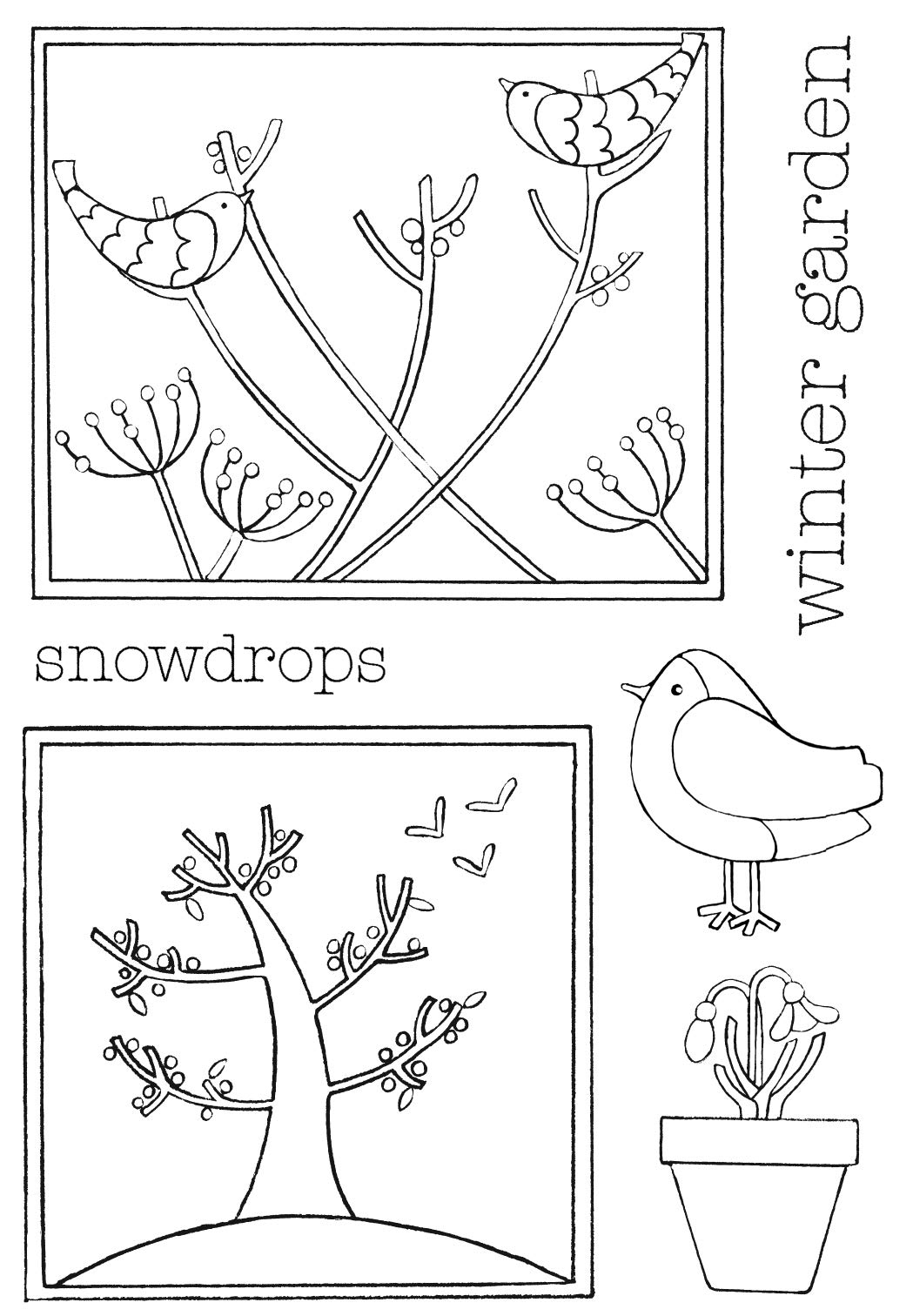 Personal Impressions BHCSA6003 BH Winter Garden Stamp Set, Multicolour