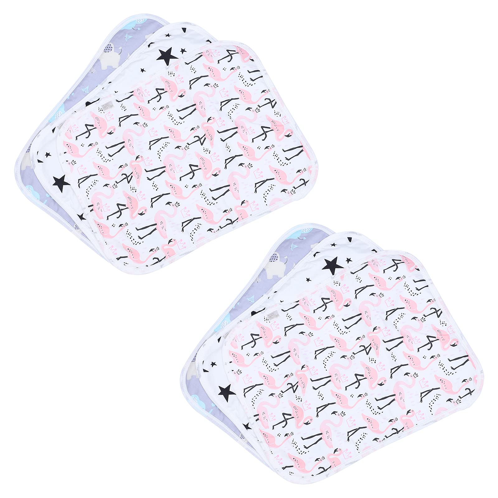 6pcs Guinea Pig Cage Liner Washable Reusable Small Animal Pee Pads Highly Absorbent Hamster Bedding Pet Training Pads for Small Animals Hamsters