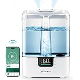 MERONTE Smart Humidifiers for Bedroom Large Room Home, 6L Cool Mist Top Fill Humidifier with Essential Oil Diffuser, Smart Ap