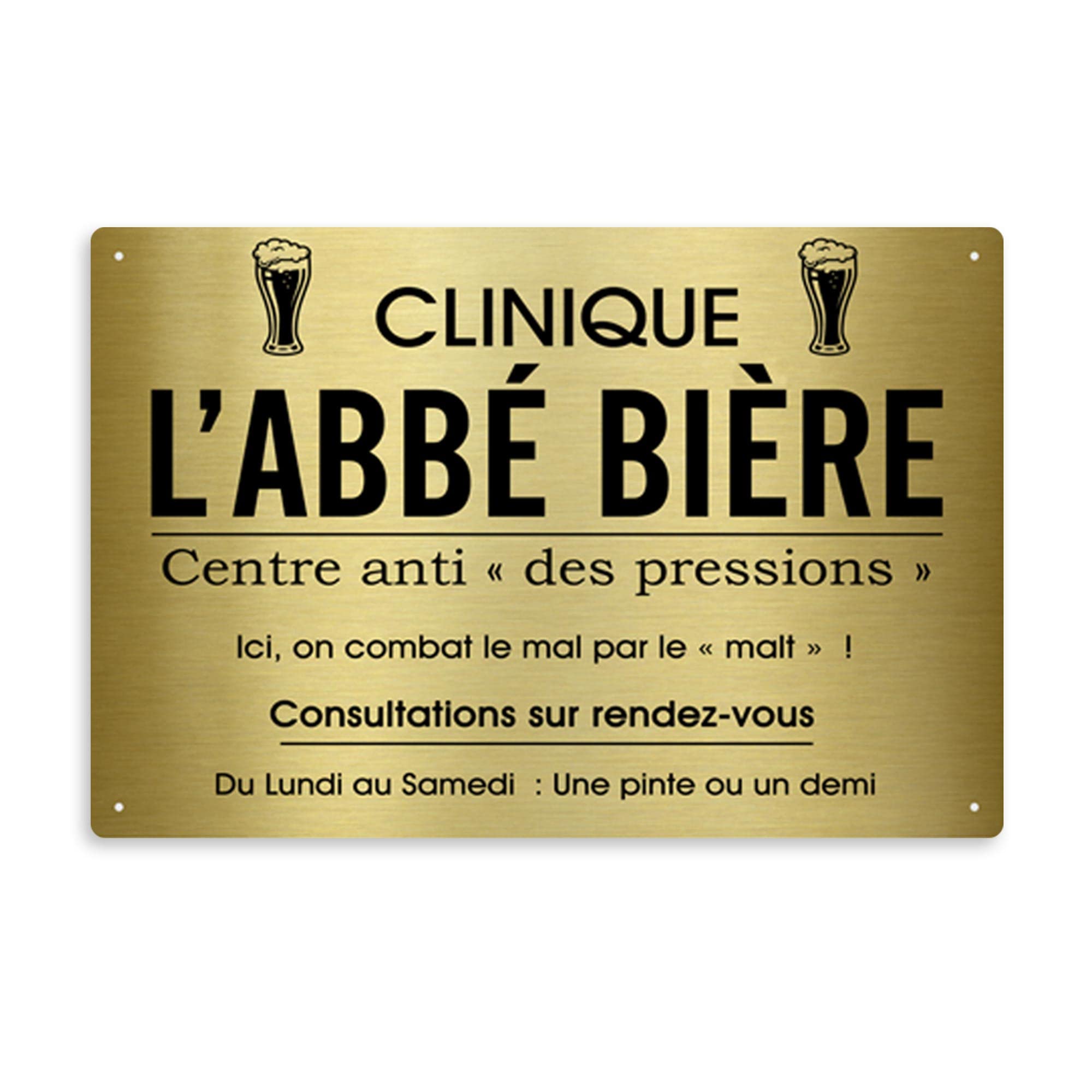 STC - Professional funny Abbé Beer plaque