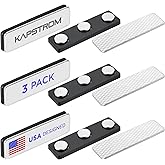 Premium Name Tag Magnets - 3 Pack, 1.75 x 0.5 inches - Stronghold Neodymium Magnets - Secure Magnetic Backing for Name Tags and ID Badges - by KapStrom