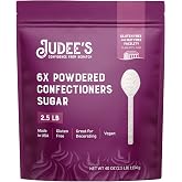 Judee&rsquo;s 6X Powdered Confectioners Sugar 2.5 lb - 100% Non-GMO, Gluten-Free, and Nut-Free - 6X Size Perfect for Icings, Frostings, and Dusting Baked Goods