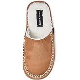 Lucky Brand Boys Whip Stitch Scuff Slippers Warm Indoor Outdoor Plush Lined House Shoes Cozy Slip On Kids Comfort Slippers