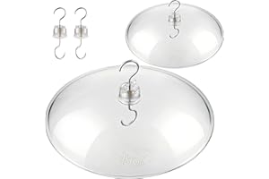 iBorn Baffles for Bird Feeders, 13” Bird Feeder Cover for Rain Guard, Birds Feeders Rain Guard, Full Protection for Feeders for Outdoors, Chew-Proof Polycarbonate, Pack of 2, Transparent