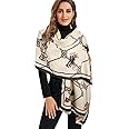 EXTREE Scarfs for Women Pashmina Silky Shawl Wrap for Evening Dressing Blanket Open Front Poncho Cape