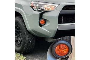 RAVOTOM Car Front Fog Light Color-changing Film for 2014-2024 Toyota 4Runner Accessories TPU Tint Film Color Sticker - Amber (4 PCS)