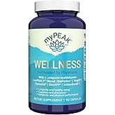 myPEAK Wellness Award-Winning Vegan Multivitamin with ElevATP Ancient Peat Extract, Natural Astaxanthin, Iron, Resveratrol and Alpha GPC, Immunity Booster, All-in-One for Men and Women, 90 Count