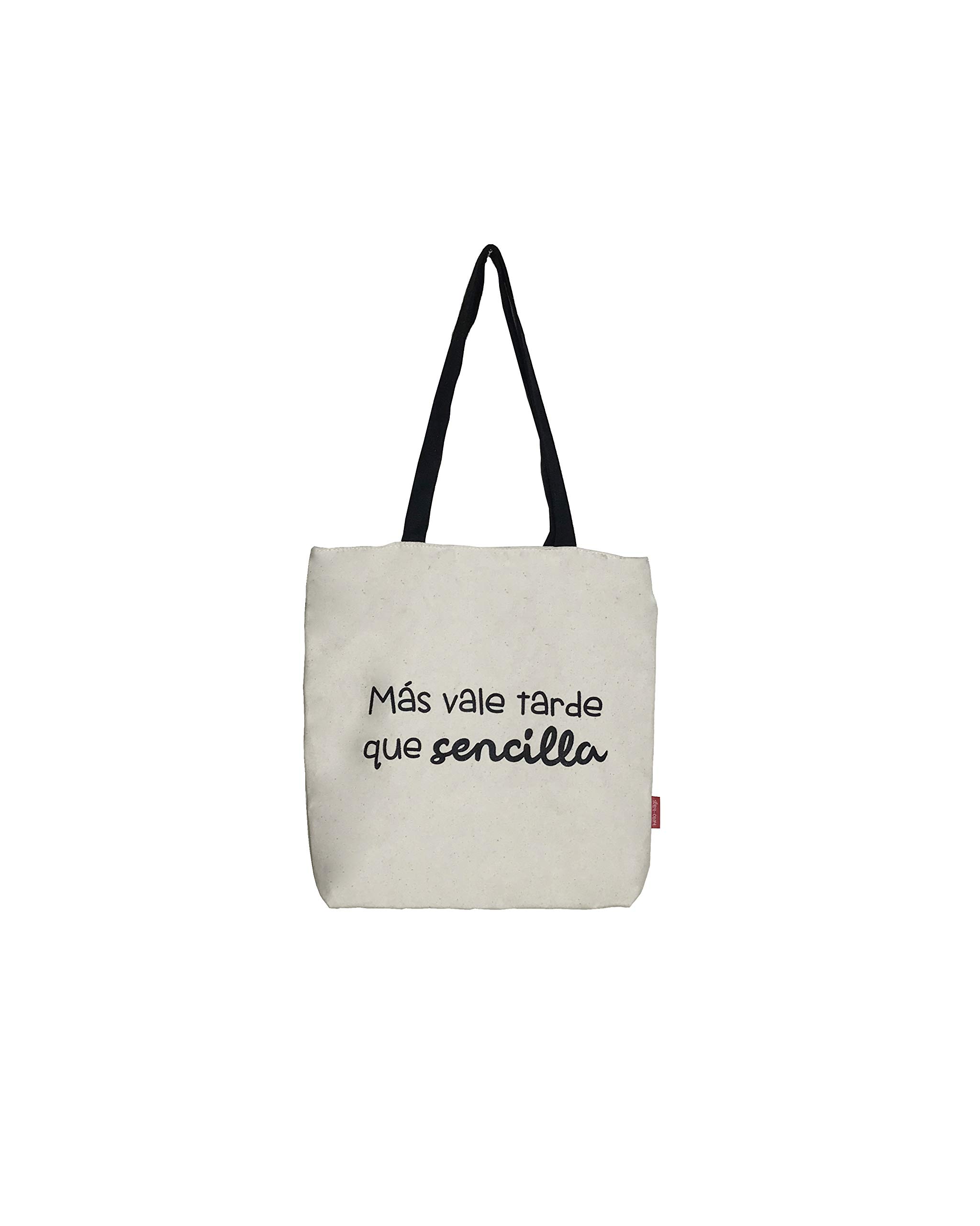 Econanos Hellobags2019 Canvas & Beach Tote Bag, 38 cm, White (Blanco)
