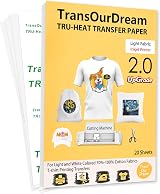 TransOurDream Tru-Transfer Paper 20 Sheets A4 for Light Fabrics Inkjet