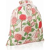 silenwest Drawstring Gift Bags,Extra Large 24"x 20" | Premium Canvas Storage Bags | Reusable Fabric | Perfect for Baby Showers,Birthday Parties | Rosy