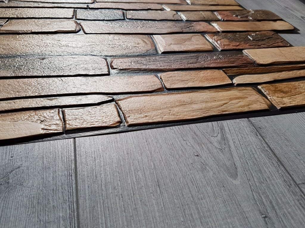 PVC Plastic Wall Panels 3D Decorative Tiles Cladding Natural Stone