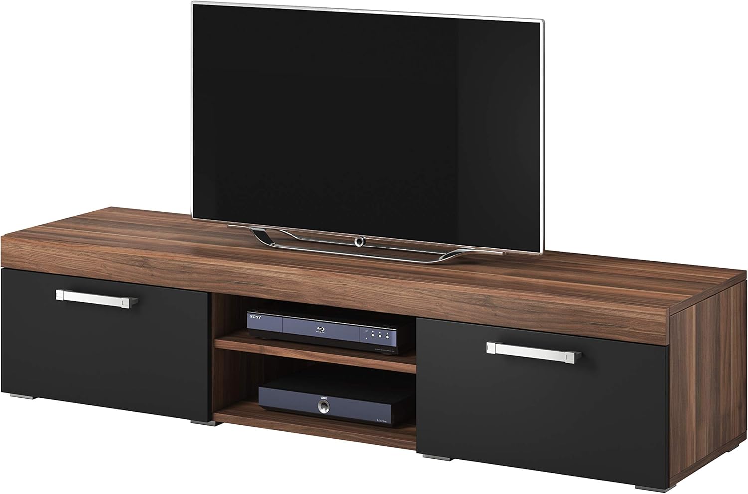 TV Mobile TV Porta Mobili Supporto Mambo Noce / Nero opaco , 160 cm