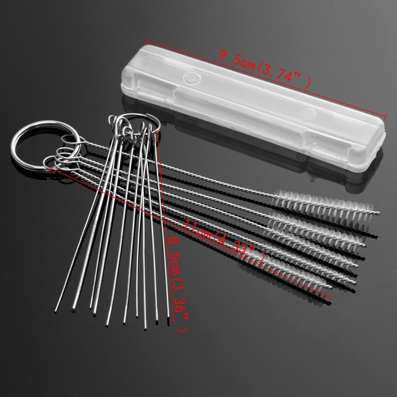 HH Limitedキャブレターカーボン汚れジェット削除キット10クリーニングニードル+ 5ブラシのオートバイATV電源スポーツCarb